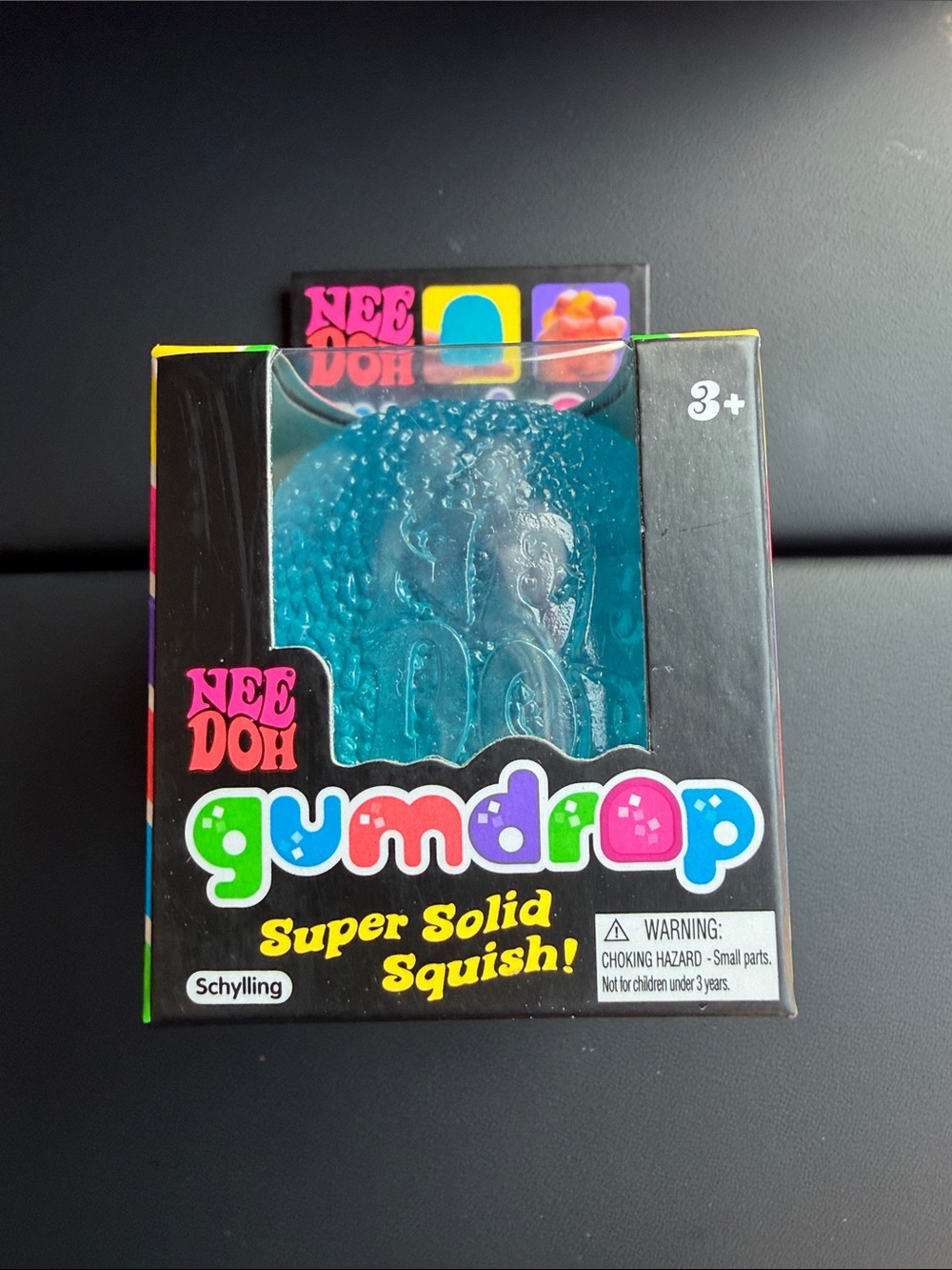 NeeDoh Gumdrop Super Solid Squish Toy - Teal Blue